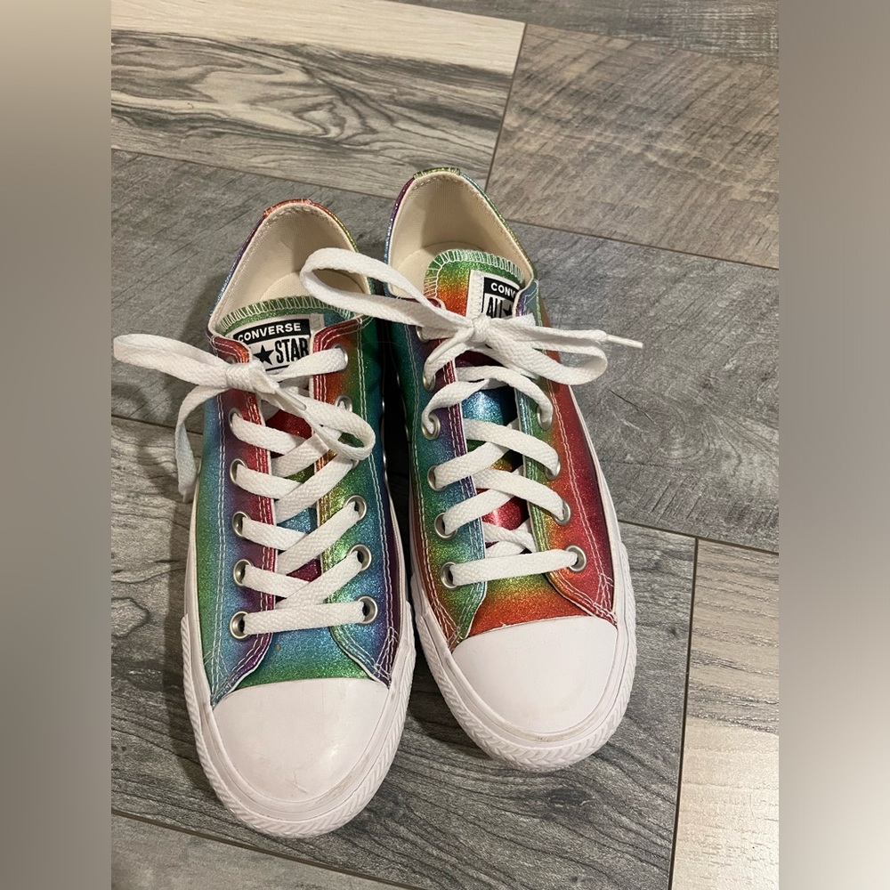 CONVERSE CHUCK TAYLOR ALL STAR UNICORN GLITTER LOW TOP WOMENS SIZE 7